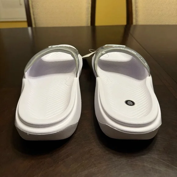 New Nike Air Jordan Slides Sandals Gray White Size US 11 - Picture 8 of 13